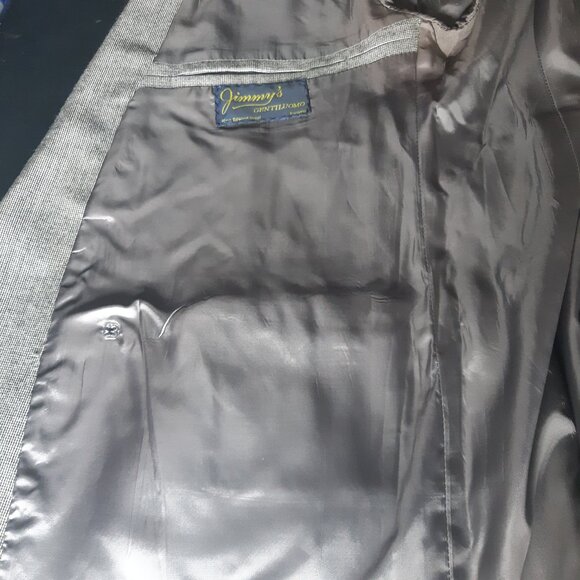 Jimmy's Gentiluomo Black & White Houndstooth Double Breasted Men's Jacket - Picture 8 of 15